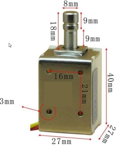 กลอนไฟฟ้าขนาดเล็ก 12V เอาไว้ ล๊อคประตู ตู้ ลิ้นชัก